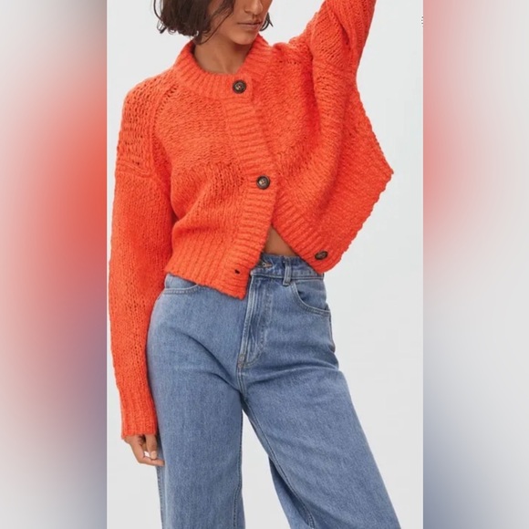 Everlane The Lofty Knit Merino Wool
Alpaca Sweater Amber Orange, Size XS - Picture 2 of 15